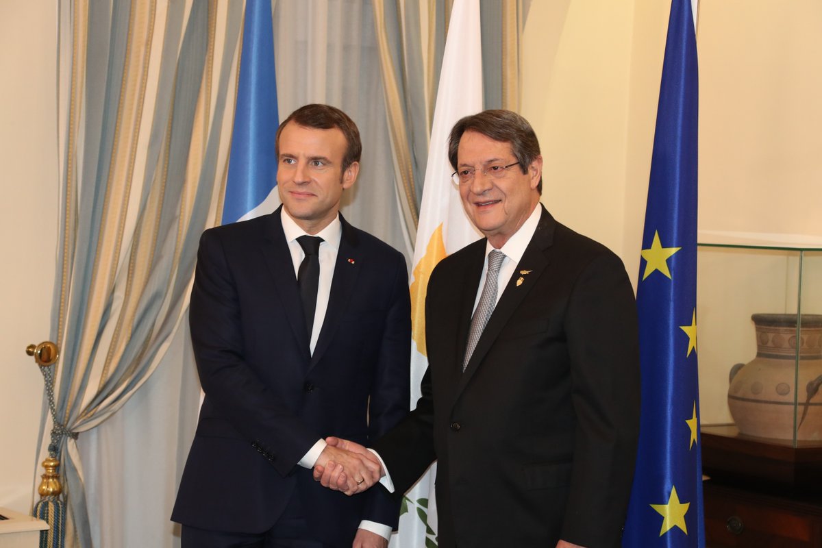 Macron stigao u Predsedničku palatu na sastanak sa Anastasiadesom