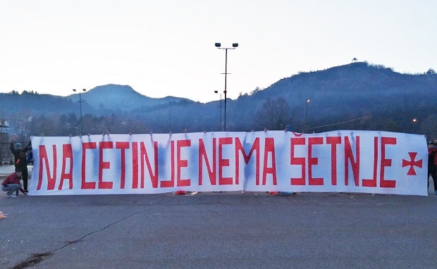 Cetinje: Protest građana protiv protesta Srpske Pravoslavne Crkve