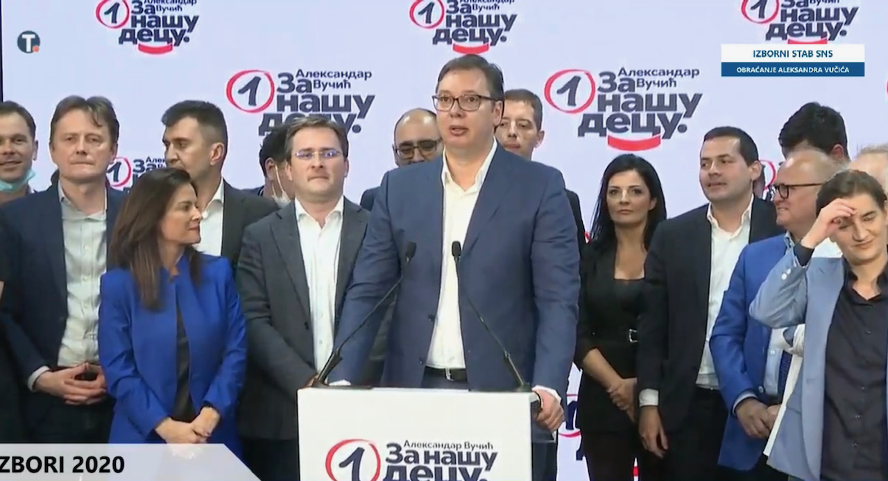 Srbija: Predsednik Vučić proglasio ubedljivu pobedu na opštim izborima