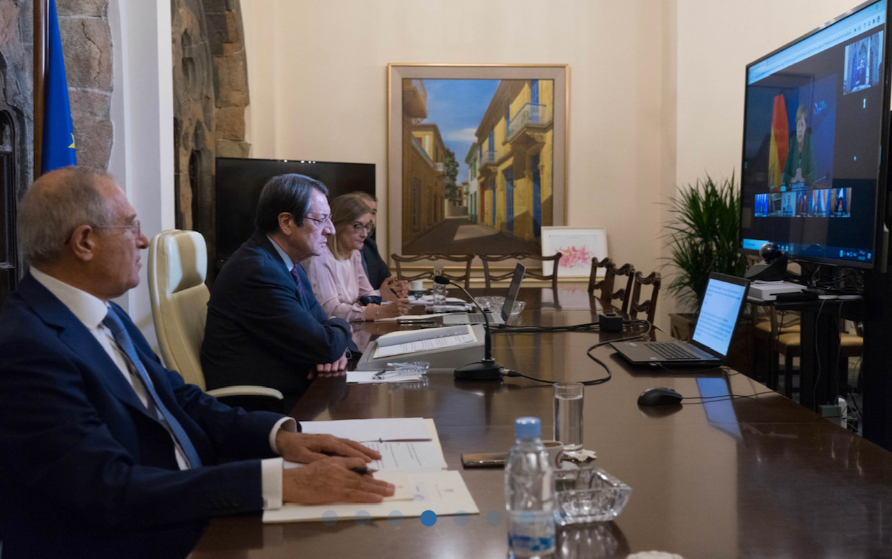 Kipar: Tokom video konferencije sa Michelom i Merkel Anastasiades pozvao EU da prenese snažnu poruku Turskoj