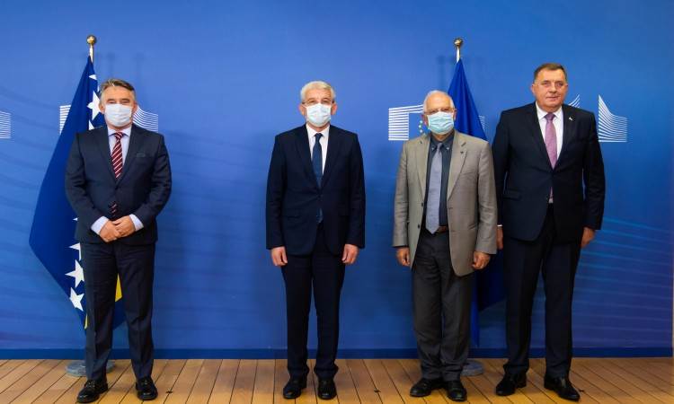 BiH: Članovi Predsedništva BiH se u Briselu sastali sa liderima EU