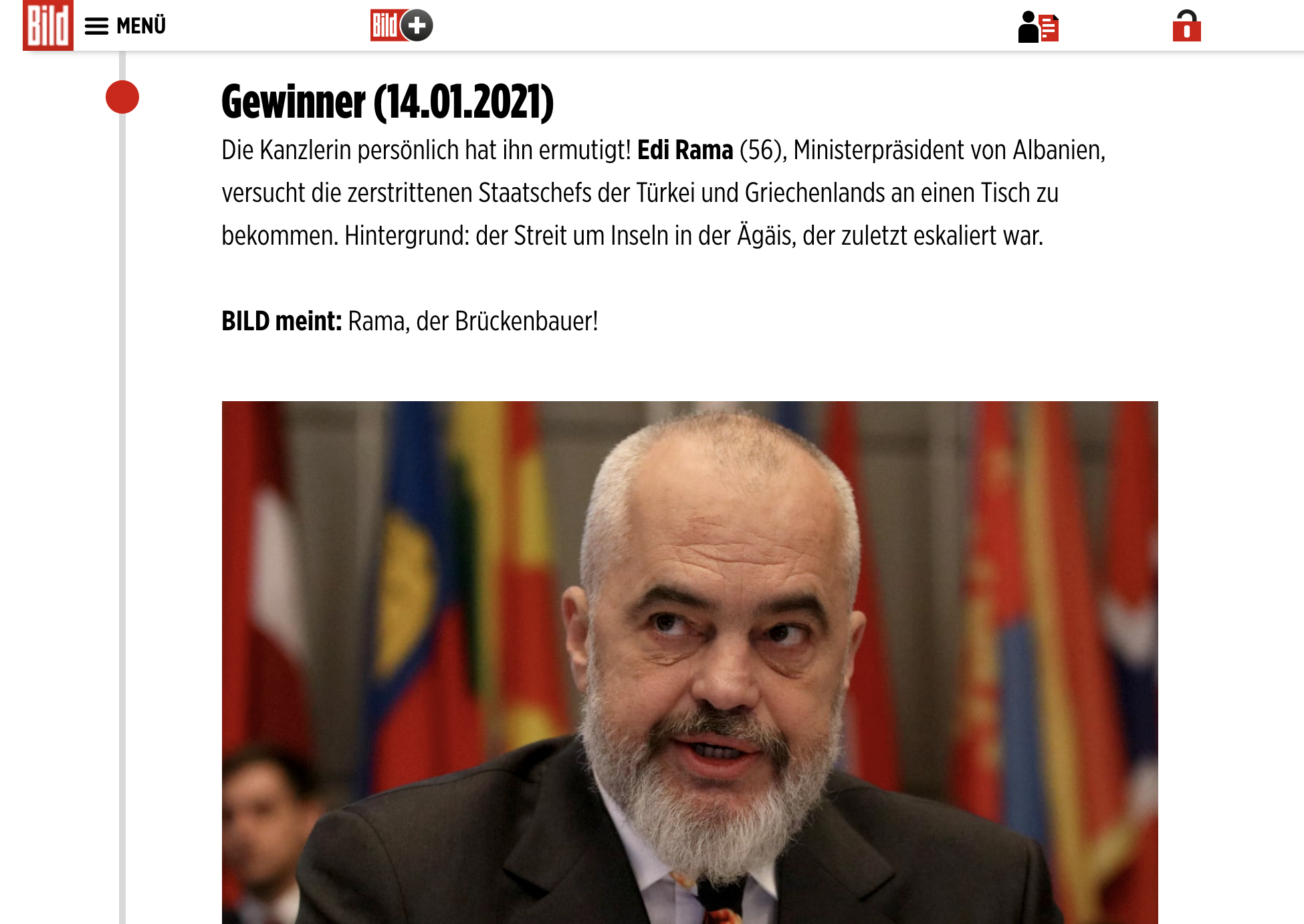 Albanija: Nemački Bild vidi Ramu kao graditelja mostova između Grčke i Turske